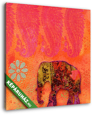 Elefánt kollázs - vászonkép 3D látványterv
