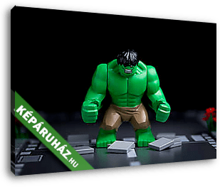 LEGO Characters - Hulk, ma nincs jó napod? - vászonkép 3D látványterv