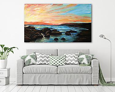 tenger naplementében.jpg (vászonkép) - vászonkép, falikép otthonra és irodába