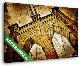 Brooklyn híd szüreti kilátás - vászonkép 3D látványterv