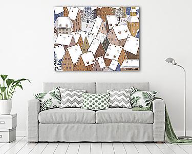 Havas háztetők (vászonkép) - vászonkép, falikép otthonra és irodába