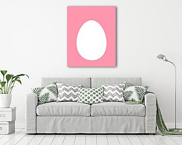 DIY - Tojás, rózsaszín háttérrel (vászonkép) - vászonkép, falikép otthonra és irodába