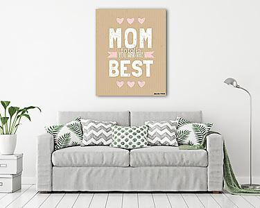Anyák napi üdvözlőlapja (vászonkép) - vászonkép, falikép otthonra és irodába