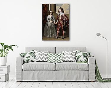 II. Vilmos orániai herceg és jegyese Stuart Mária (vászonkép) - vászonkép, falikép otthonra és irodába