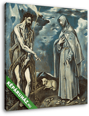 Keresztelő Szent János és Assisi Szent Ferenc - vászonkép 3D látványterv