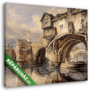 Shrewsbury, a Welsh- híd - vászonkép 3D látványterv