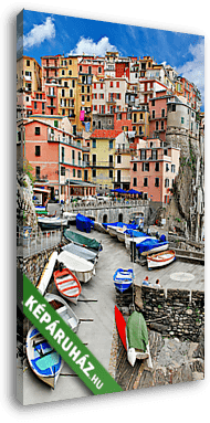 Monarolla halászfalu, Cinque Terre, Olaszország - vászonkép 3D látványterv