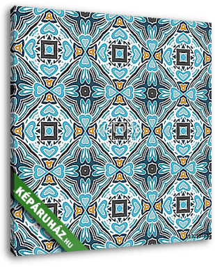 Vintage tile  abstract seamless pattern - vászonkép 3D látványterv