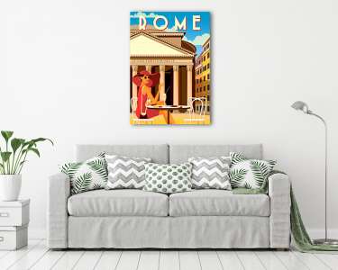 Utazás poszter - Róma (vászonkép) - vászonkép, falikép otthonra és irodába
