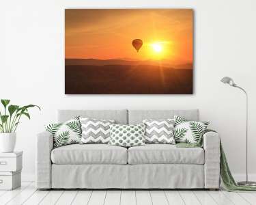 Naplemente hőlégballonnal, Cappadocia (vászonkép) - vászonkép, falikép otthonra és irodába