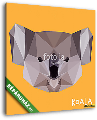 Poligonális koala háttér - vászonkép 3D látványterv