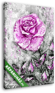 Rózsa (olajfestmény reprodukció) - vászonkép 3D látványterv