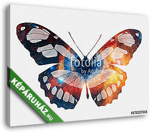 Watercolor Space Butterfly Art, Space Texture, Print Ready, Post - vászonkép 3D látványterv
