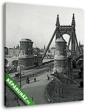 Erzsébet híd budai hídfő (1912) - vászonkép 3D látványterv