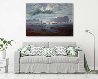 Északi-tenger, holdfényben (vászonkép) - vászonkép, falikép otthonra és irodába