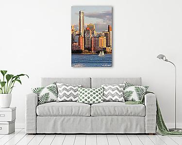 Lower Manhattan Skyline arany óra, NYC, USA (vászonkép) - vászonkép, falikép otthonra és irodába