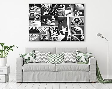 Converse tornacipők - fekete-fehérben (vászonkép) - vászonkép, falikép otthonra és irodába