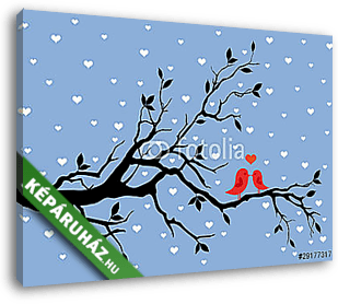 téli szerelem - vászonkép 3D látványterv