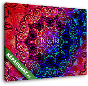 Multicolor floral mandala - vászonkép 3D látványterv