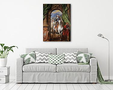 I. Károly lovas portréja (vászonkép) - vászonkép, falikép otthonra és irodába