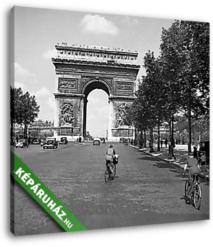 Párizs a Diadalív a Champs Élysées-ről nézve (1938) - vászonkép 3D látványterv
