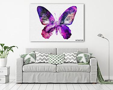 Watercolor Space Butterfly Art, Space Texture, Print Ready, Post (vászonkép) - vászonkép, falikép otthonra és irodába