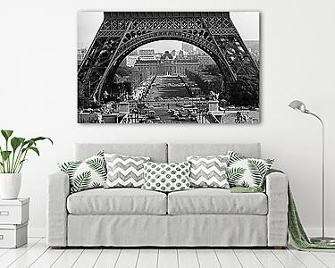 az Eiffel-torony és a Mars-mező a Jéna híd felöl nézve (1971) (vászonkép) - vászonkép, falikép otthonra és irodába