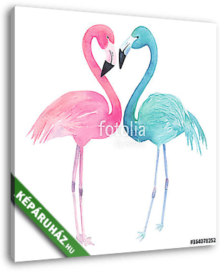Két flamingó  - vászonkép 3D látványterv