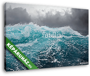 sea wave in the atlantic ocean during storm - vászonkép 3D látványterv