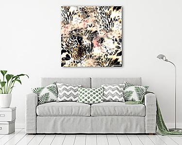 leopard  texture ,fabric print seamless (vászonkép) - vászonkép, falikép otthonra és irodába