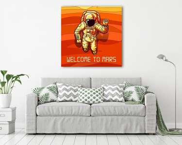 Asztronauta a Marson  (vászonkép) - vászonkép, falikép otthonra és irodába