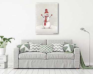 Vidám hóember (vászonkép) - vászonkép, falikép otthonra és irodába