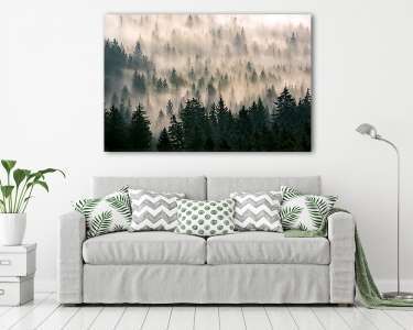 Ködös erdő (vászonkép) - vászonkép, falikép otthonra és irodába