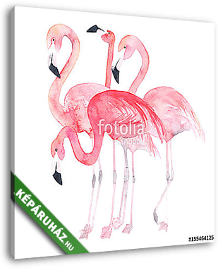 Flamingók csoportja - vászonkép 3D látványterv