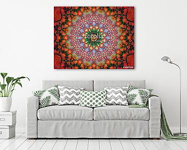 Floral energy mandala (vászonkép) - vászonkép, falikép otthonra és irodába