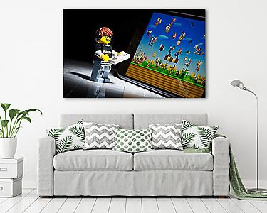 LEGO Characters - Game Boy - Super Mario (vászonkép) - vászonkép, falikép otthonra és irodába