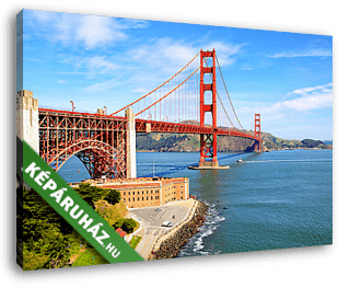 Golden Gate Bridge és Fort Point, San Francisco, Amerikai Egyesü - vászonkép 3D látványterv