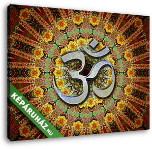 Mandala and mantra om hinduism design - vászonkép 3D látványterv