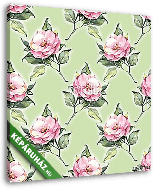 Floral pattern 25. Pink roses - vászonkép 3D látványterv