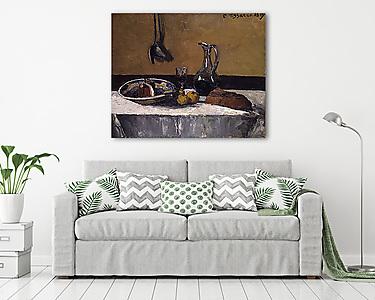 Csendélet almával és bagettel (vászonkép) - vászonkép, falikép otthonra és irodába