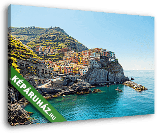 Manarola. A Cinque Terre partja Olaszországban. - vászonkép 3D látványterv