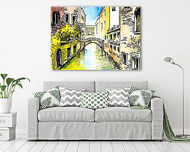 Híd épületek Velencében (vászonkép) - vászonkép, falikép otthonra és irodába