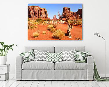 Nagy sziklaalakzatok a Navajo parkban, a Monument Valleyben (vászonkép) - vászonkép, falikép otthonra és irodába