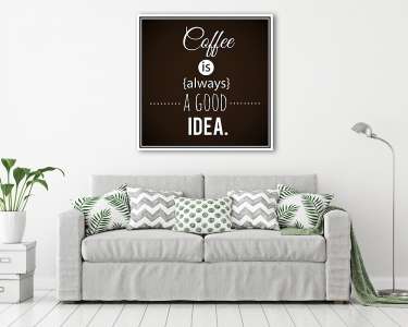 Kávé inspiráló vektoros poszter. (vászonkép) - vászonkép, falikép otthonra és irodába