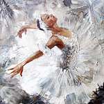 Balerina táncol (olajfestmény reprodukció) vászonkép, poszter vagy falikép