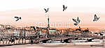 Párizs megtekintése a Pont des arts vászonkép, poszter vagy falikép