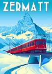 Utazás poszter - Zermatt, Svájc vászonkép, poszter vagy falikép