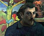 Gauguin önarcképe, sárga Krisztussal vászonkép, poszter vagy falikép