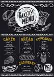 Bakery menu restaurant, food template. vászonkép, poszter vagy falikép