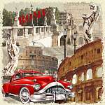 Rome vintage poster. vászonkép, poszter vagy falikép
